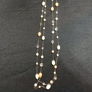 Peach and Gold Premier Designs Necklace